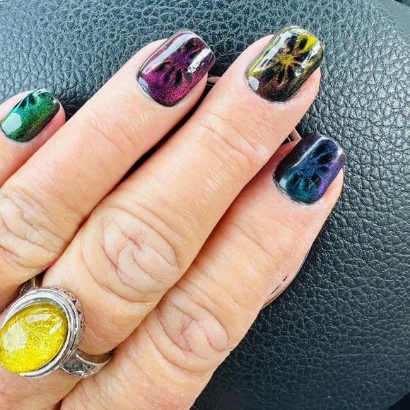 Floral Galaxy~ Gel Nails ~ Set Of 22 - Picture 6 of 12